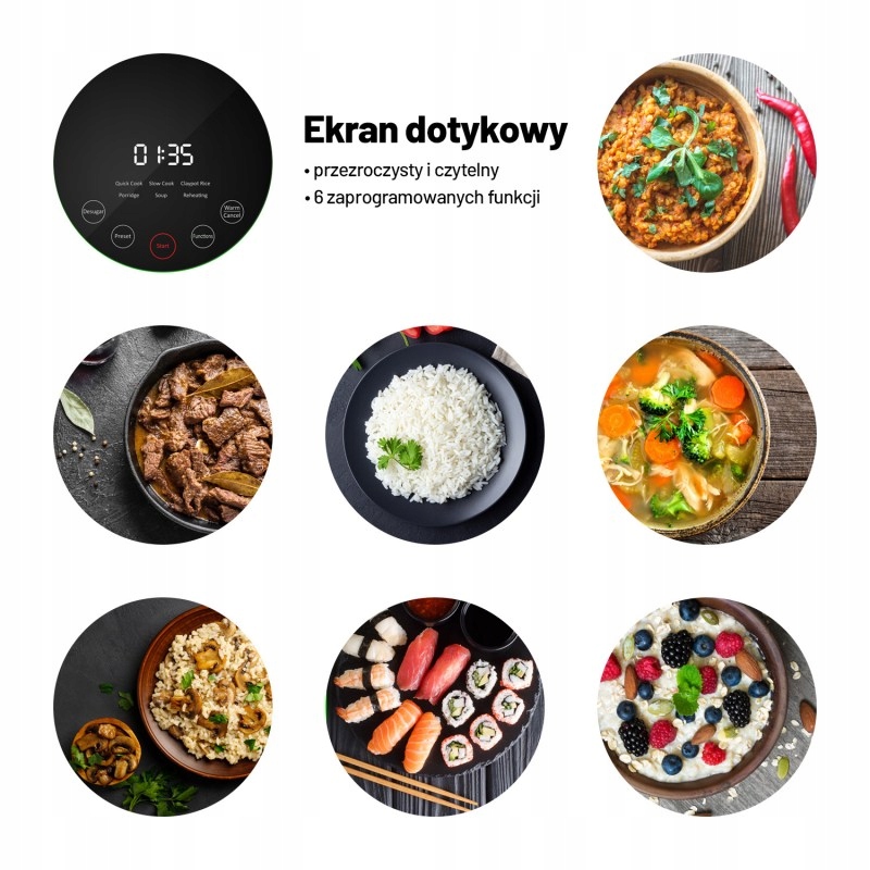 Ryżowar Lauben Low Sugar Rice Cooker W + Akcesoria Model Suger Rice Coocker 1500WT