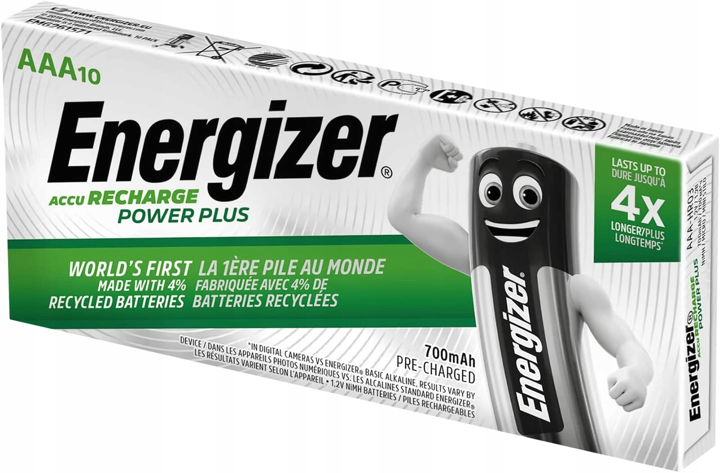 

10x Akumulatorki Energizer Baterie Aaa R3 700mAh