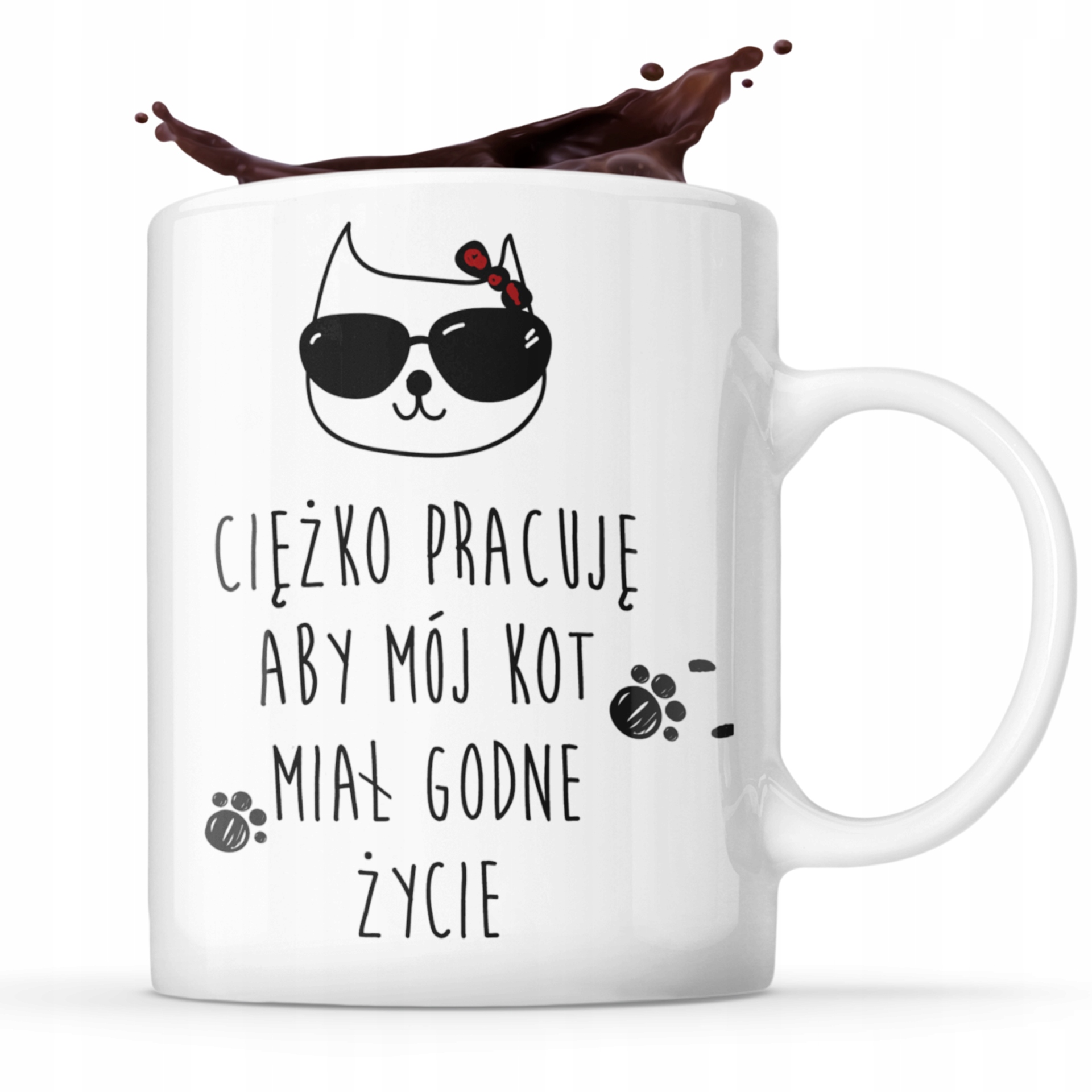

Dla Kociary Śmieszny Kot Kubek Z Kotem