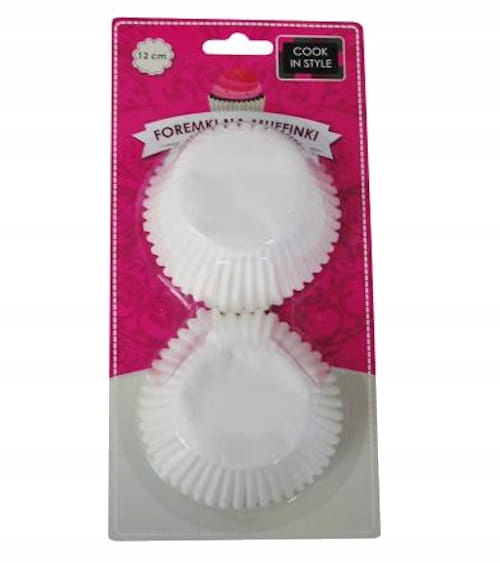 

Papierowe Foremki Muffinki 10CM Białe Papilotki