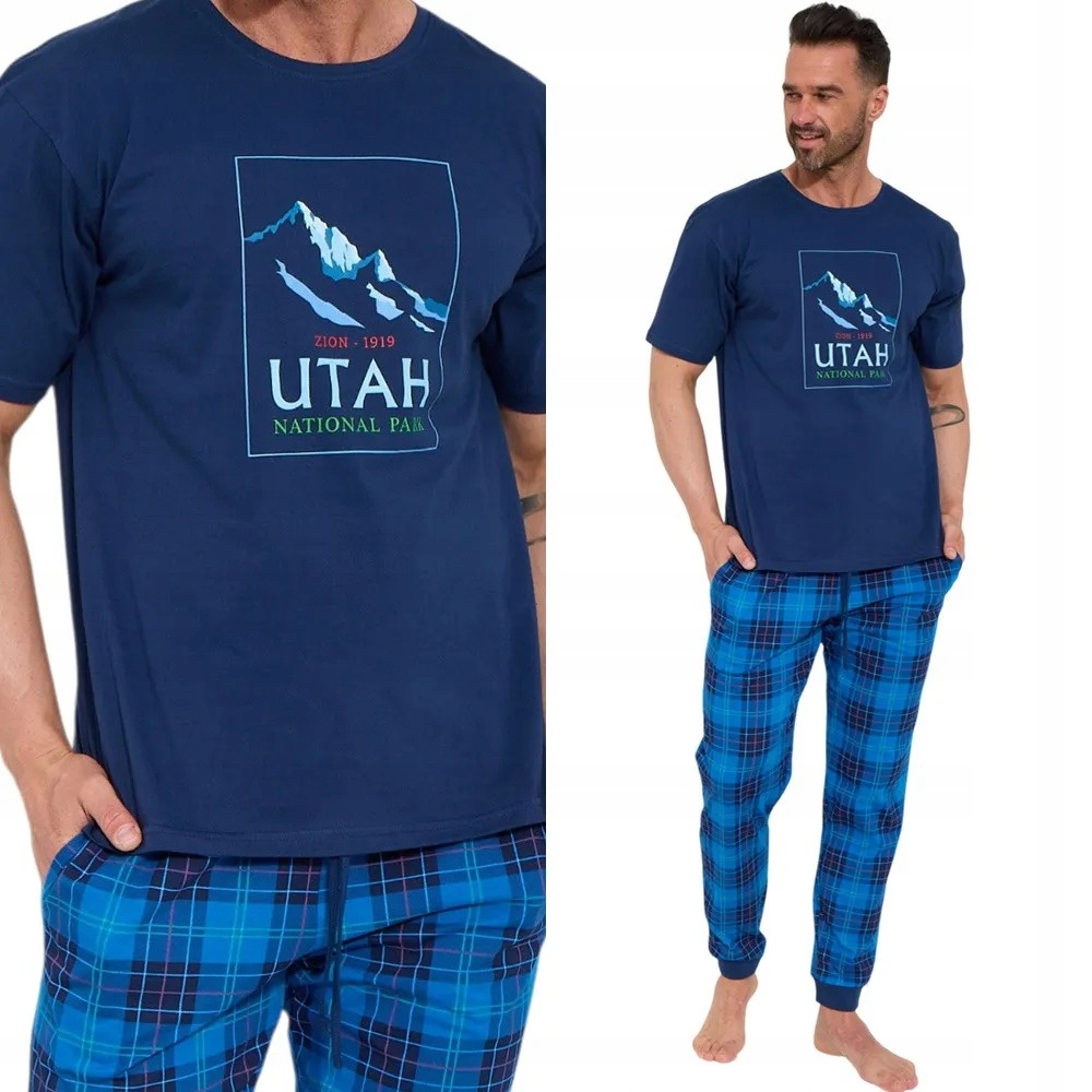 Pánské Pyžamo Cornette 462 Utah 2 XL 50 Tmavě modrá
