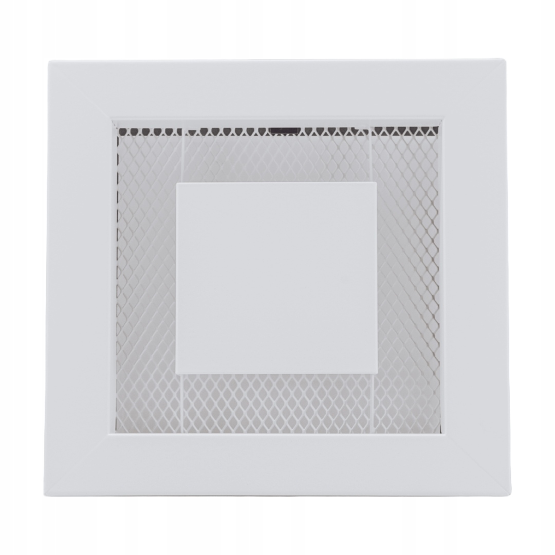 Ventilační mřížka ozdobná kovová Bílá 12,5x12,5