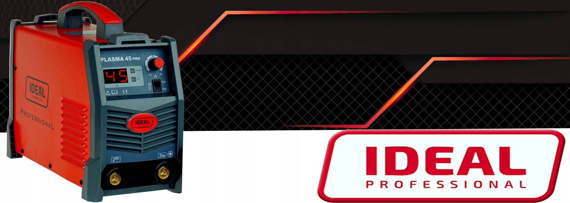 PLAZMA DO CIĘCIA STALI MIEDZI IDEAL PLASMA 45 PRO Długość przewodu spawalniczego 400 cm