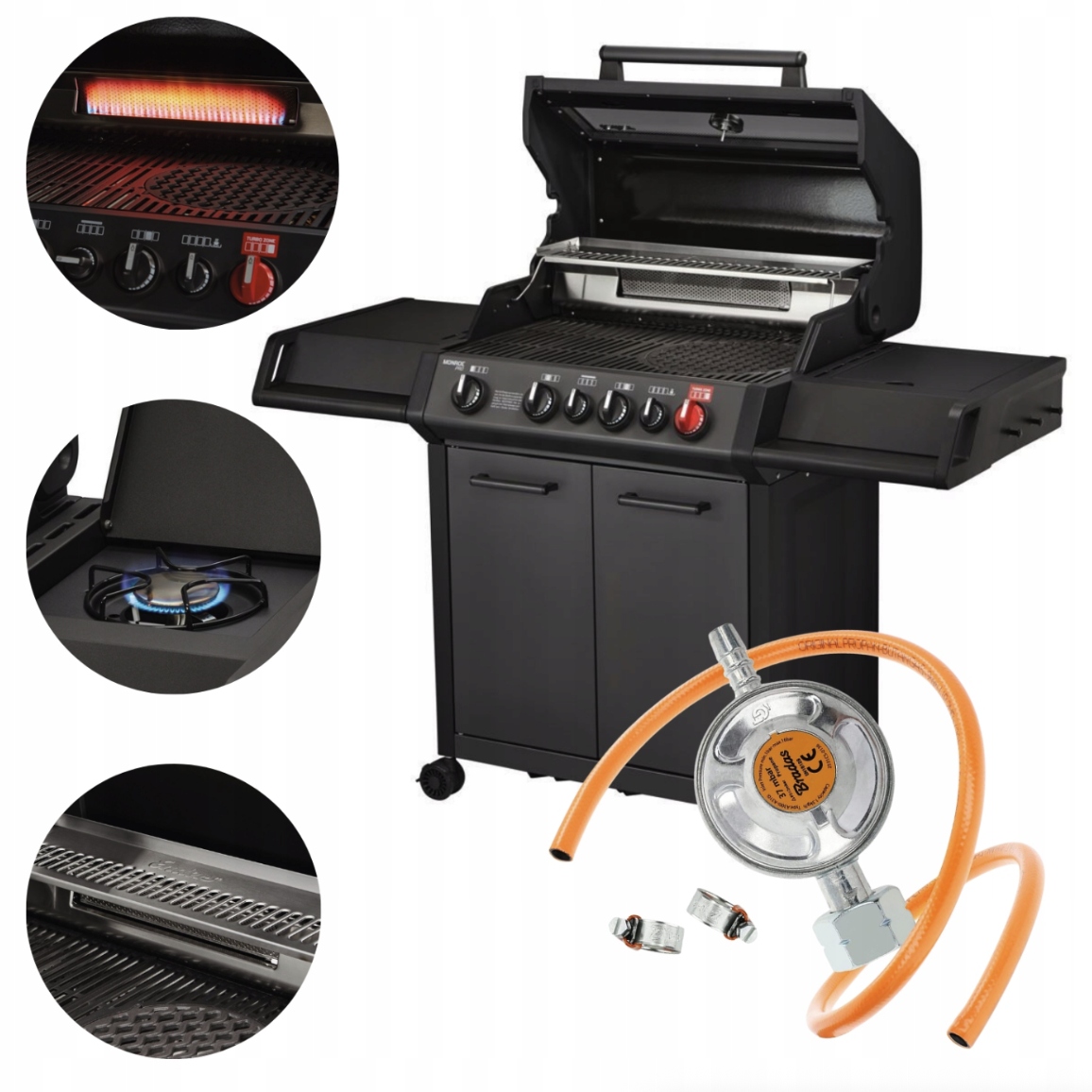 Plynový gril Enders Monroe Pro 4 Sik Turbo Shadow (838533) Redukce Bonus