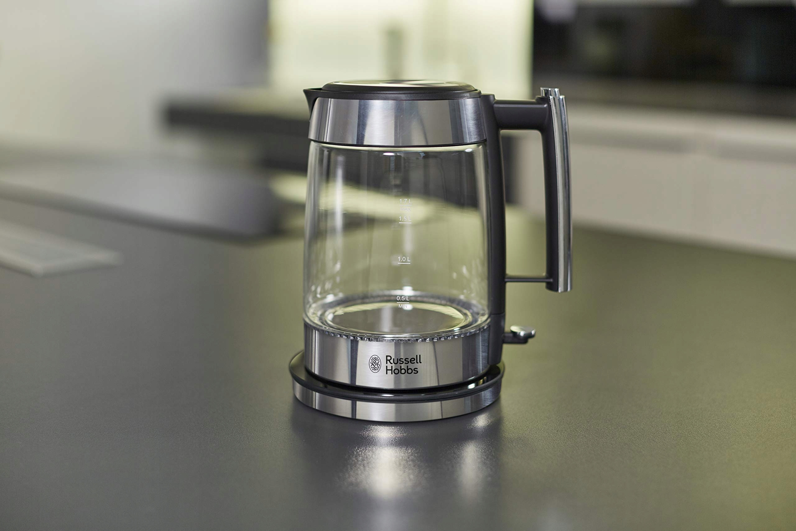 RUSSELL HOBBS Czajnik Szklany 1,7L 2200W LED Filtr Stalowy Wskaźnik Wody — miniatura 6