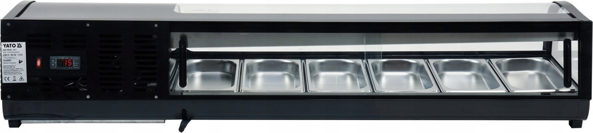 WITRYNA CHŁODNICZA PRZESZKLONA 6x 1/3 153x42 YATO Kod producenta YG-05002