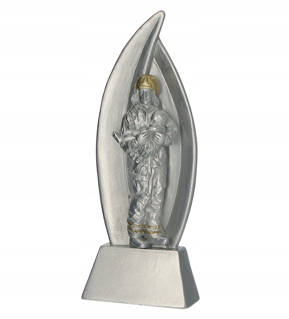 Strażak strażactwo statuetka sikawka odlew 18cm Twój Opis