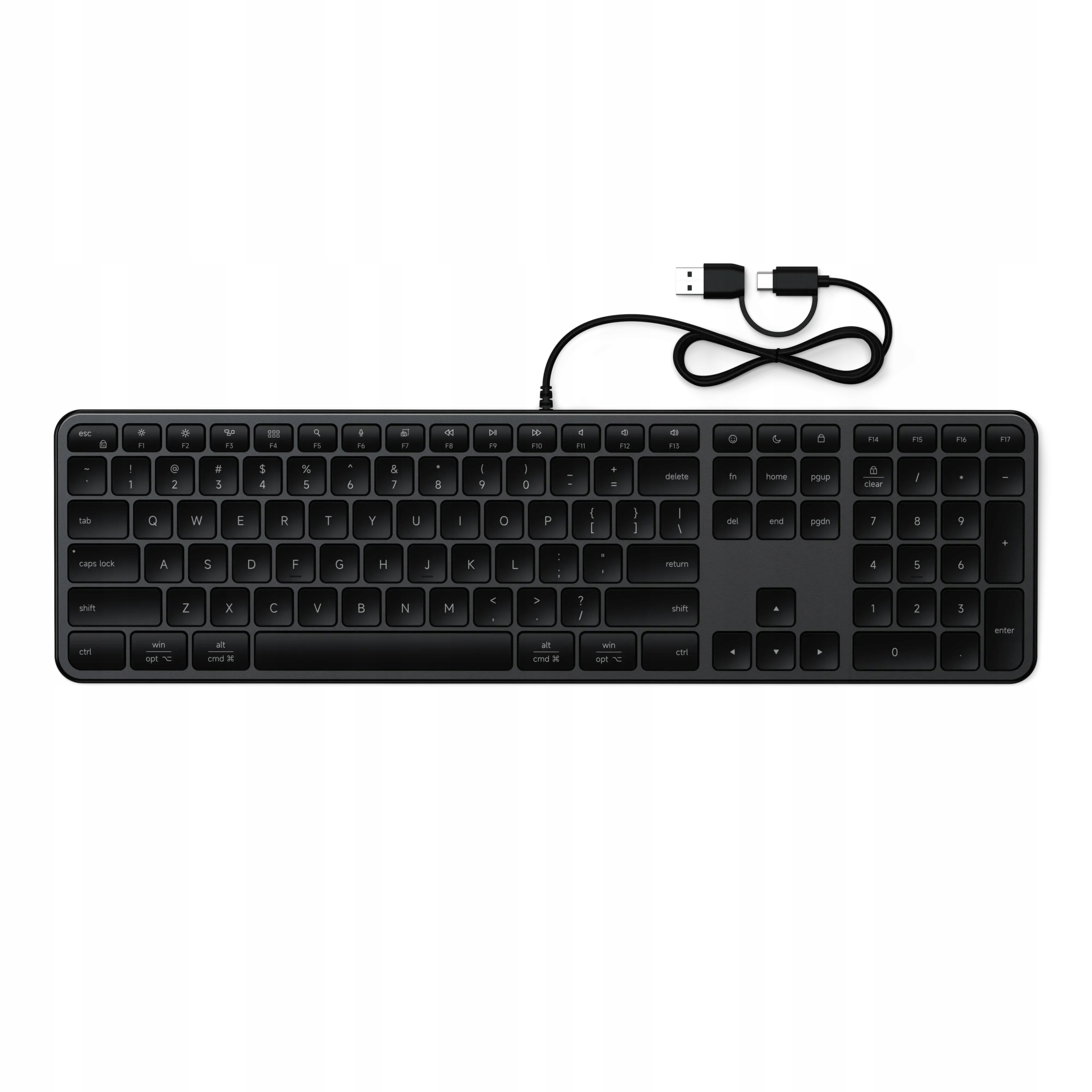 Klávesnica Satechi Slim LX3 Plnohodnotná drôtová pre Mac Pc Space