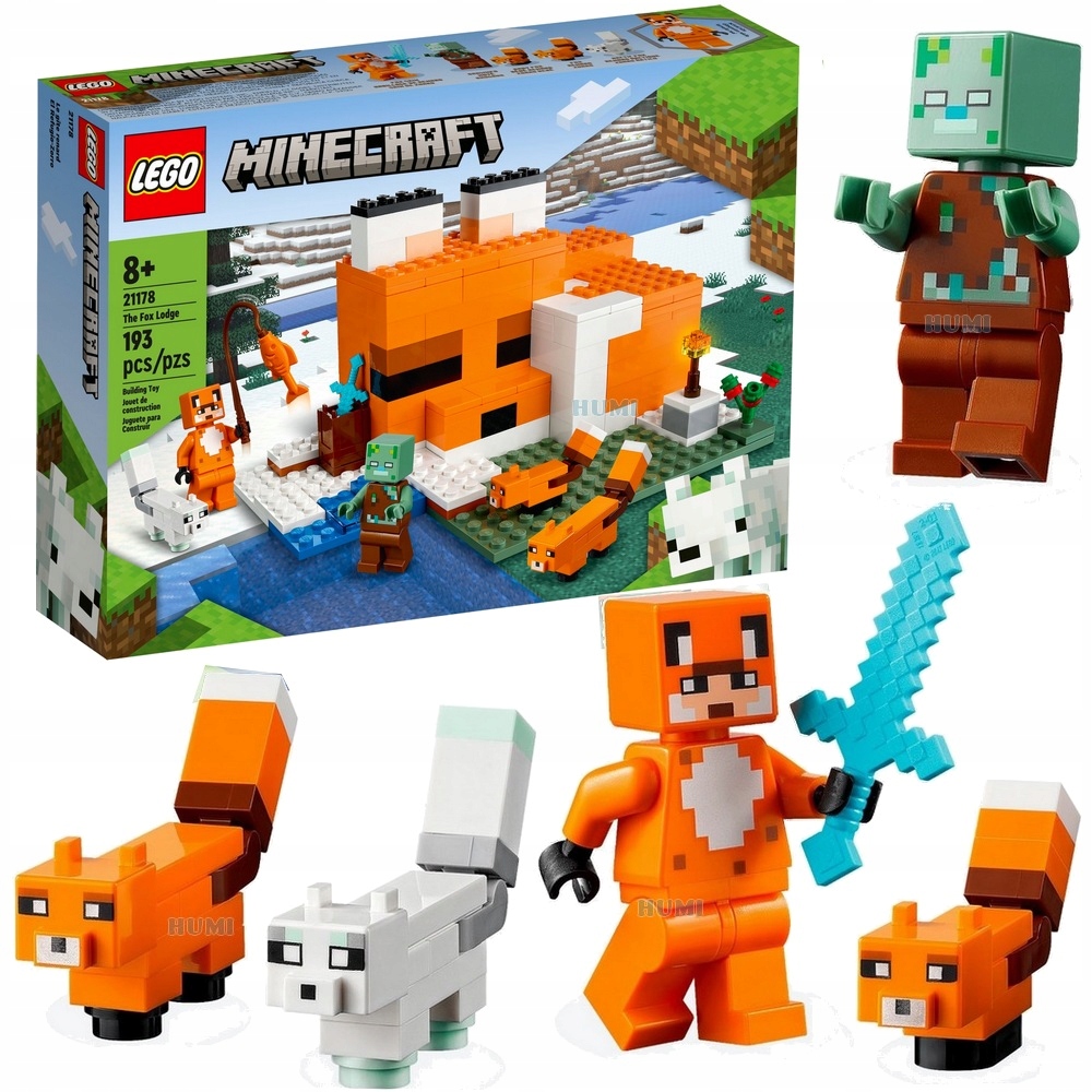 

Lego 21178 Minecraft Siedlisko Nora Domek lisów
