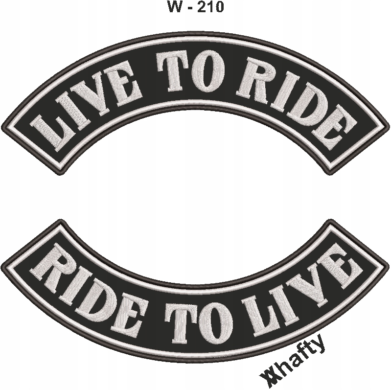 Жить, чтобы ездить, ездить, чтобы жить, naszywki motocyklowe
