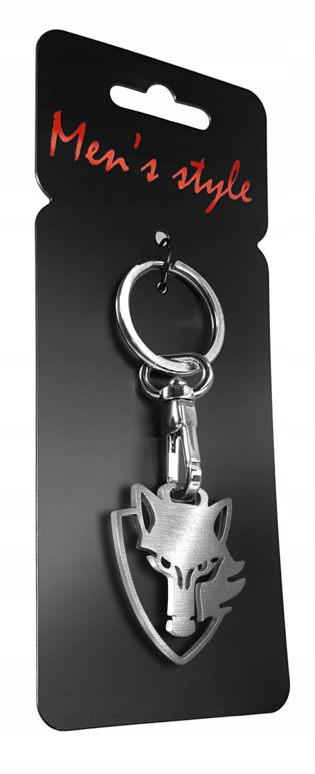 

Brelok breloczek do kluczy stalowy Wilk