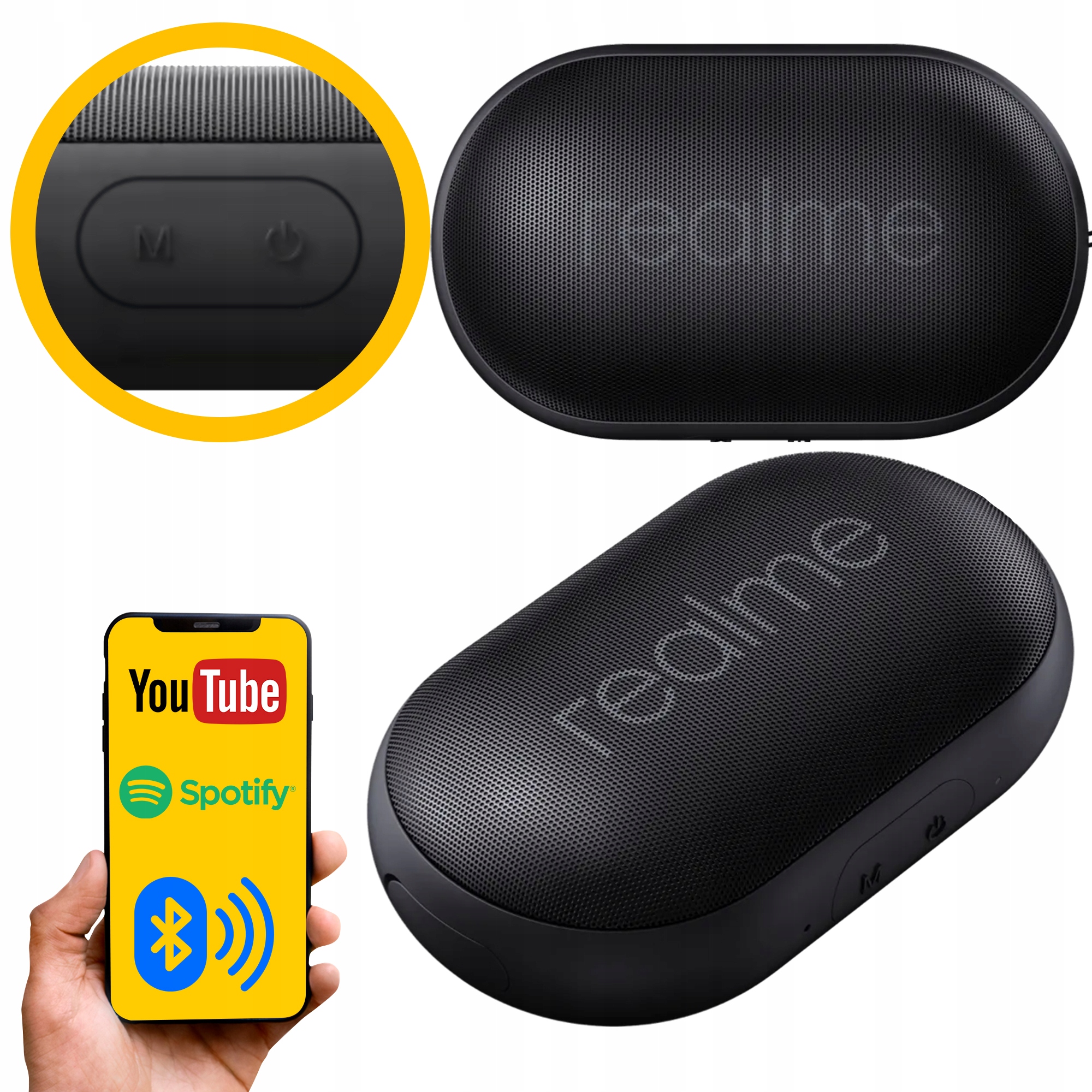 

Głośnik przenośny Realme Pocket Bluetooth Czarny