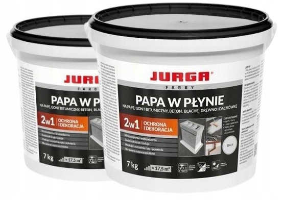 Jurga Papa W Płynie Antracyt Ochronna Na Dach Z Dachówki Blachy Papy 7KG