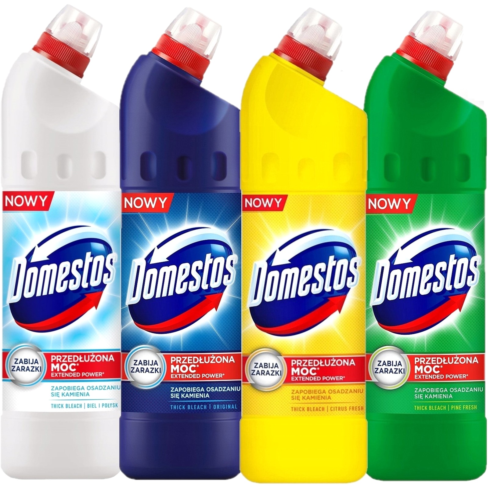 

Zestaw MIX 4x Domestos płyn Przedłużona Moc 750ml