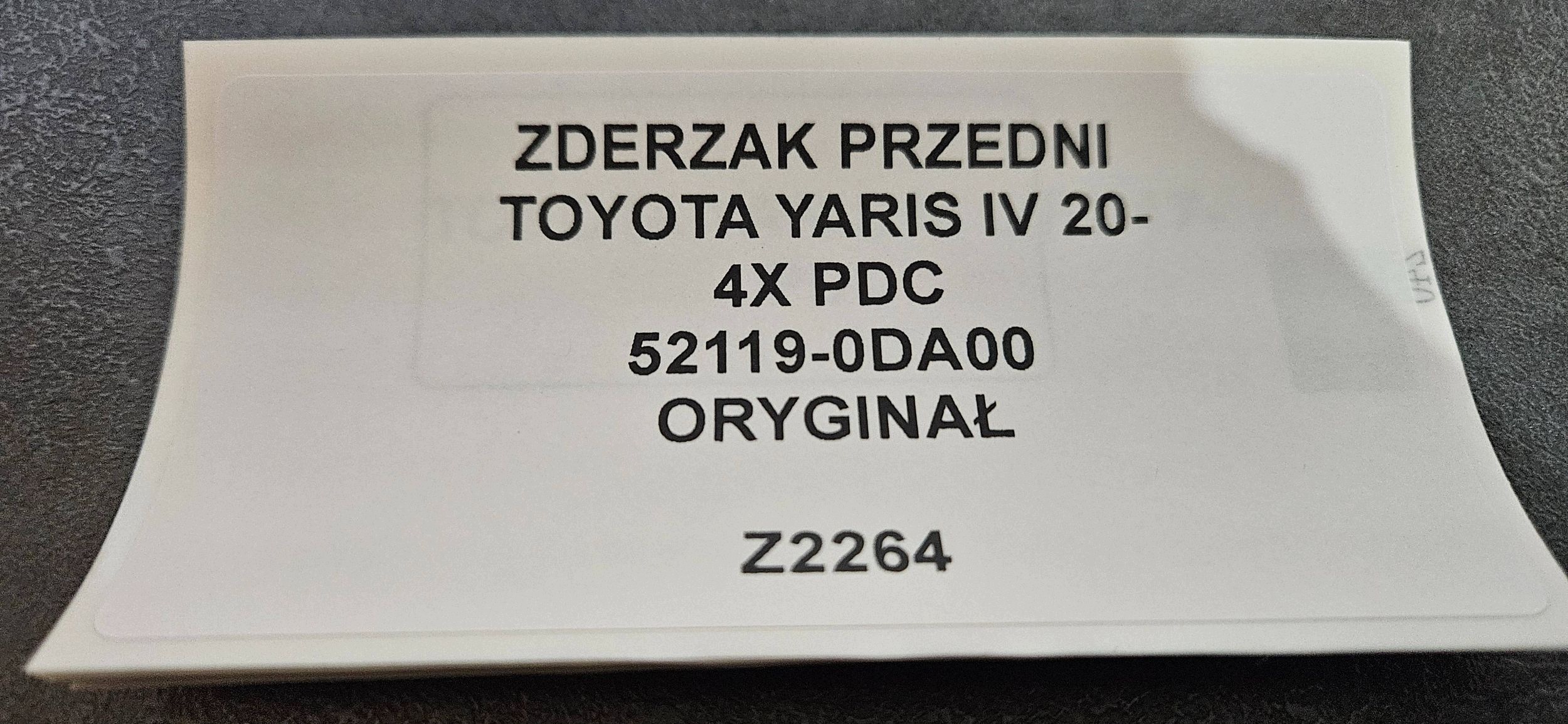 frontstoßstange TOYOTA YARIS IV 20- original 4XPDC 52119-0DA00