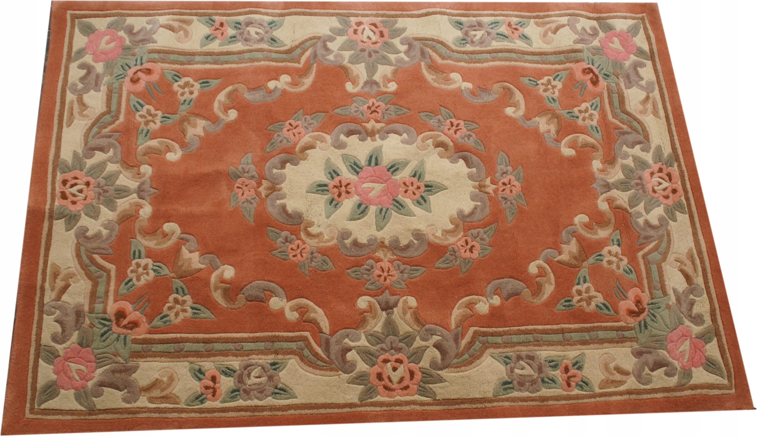 Wełniany dywan Aubusson 120x180 brzoskwiniowy