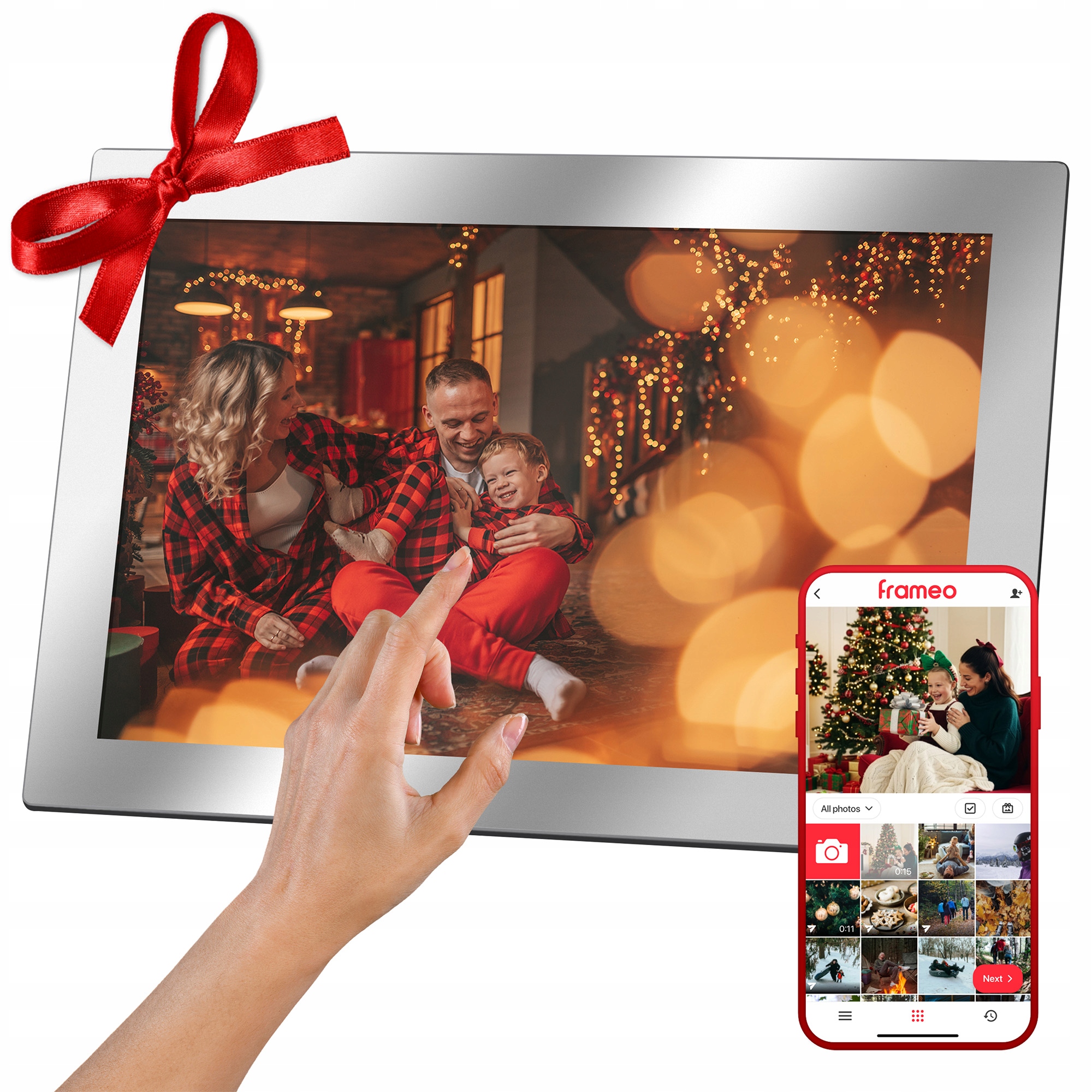 Digitální rámeček Kruger&amp;Matz na fotografie Frameo Wi-Fi 10,1", vysoce kvalitní panel