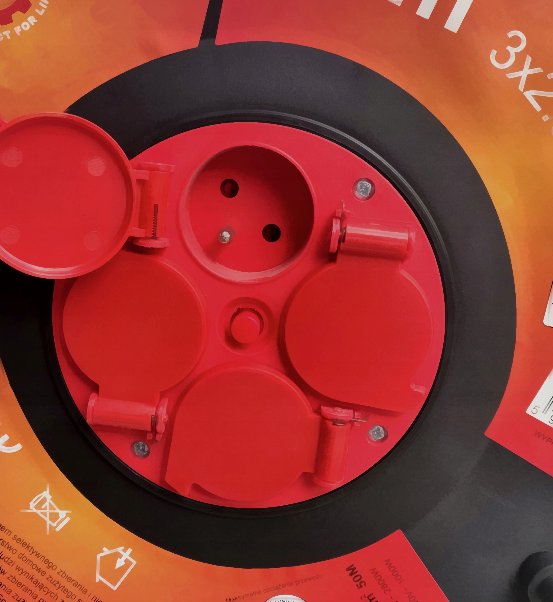 PRZEDŁUŻACZ BĘBNOWY 50m 3x2,5 NA BĘBNIE BUDOWLANY EAN (GTIN) 6900468325599