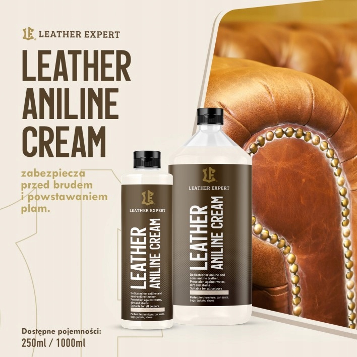 Odżywka do skór anilinowych Leather Aniline Cream 1000 ml Leather Expert Stan opakowania oryginalne