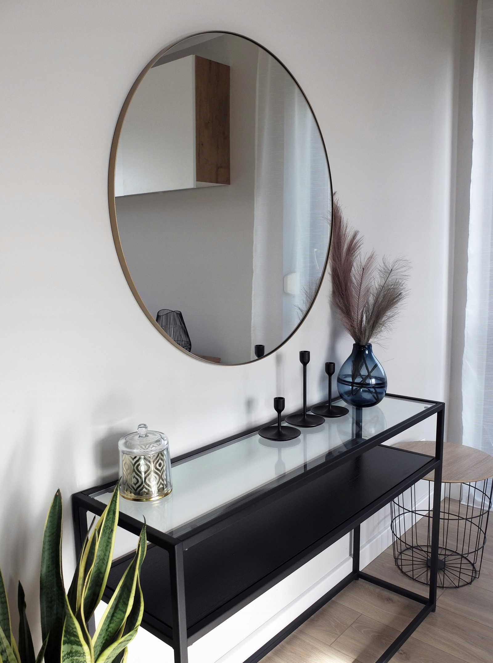 LUSTRO OKRĄGŁE ŚCIENNE LOFT RAMA 80 CM ZŁOTE Rodzaj zwykłe