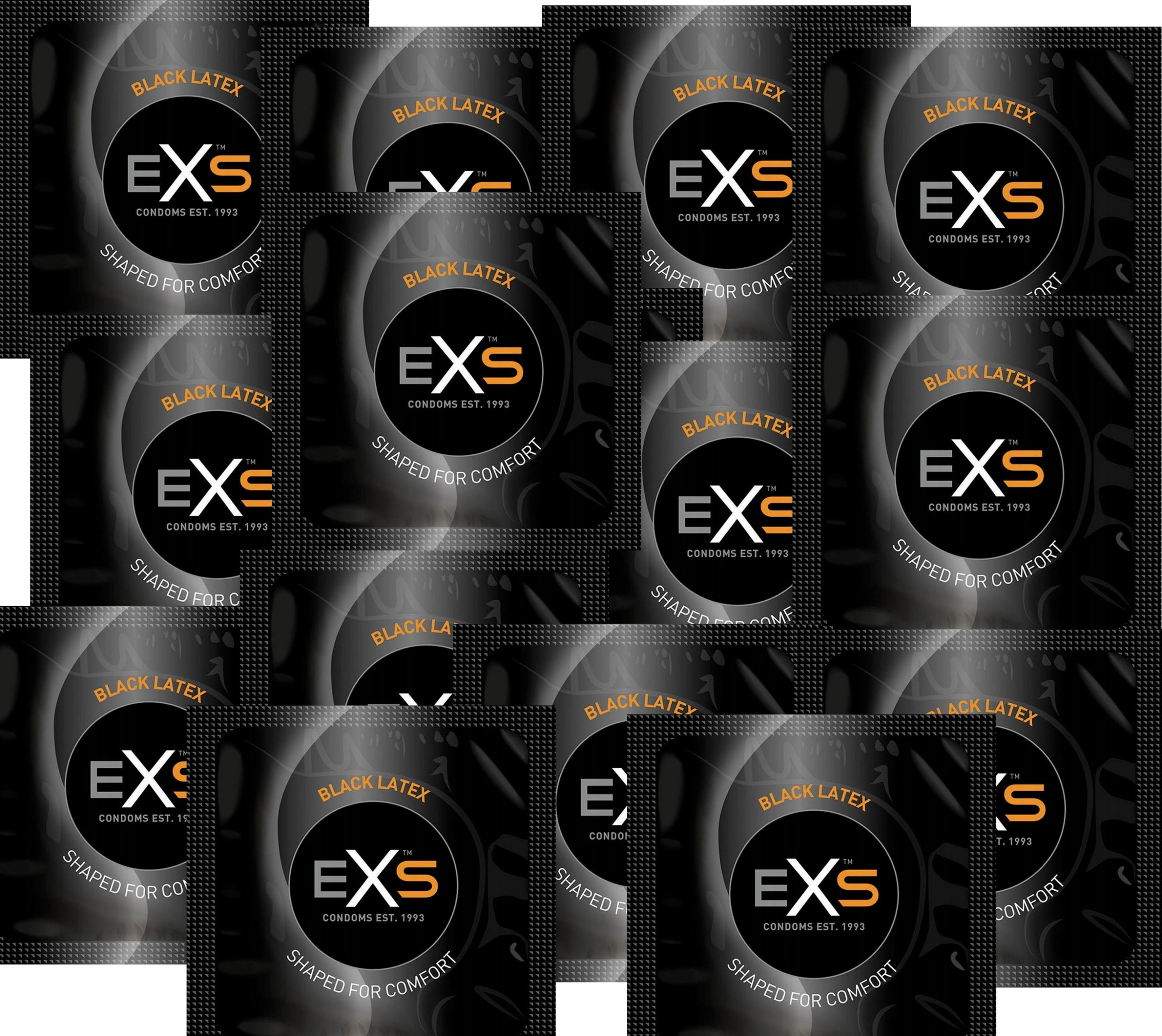 EXS Black Latex 20szt Czarne Prezerwatywy