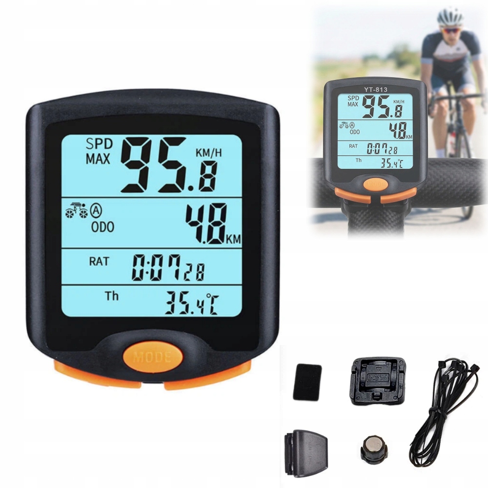 Cyklopočítač Voděodolný noční Rychloměr LCD Sada Nová