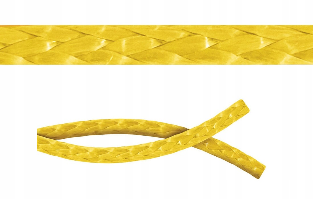 Dyneema Ultra Strong (HMPE) 6mm wytrz.34kN ~3400kg - żółta