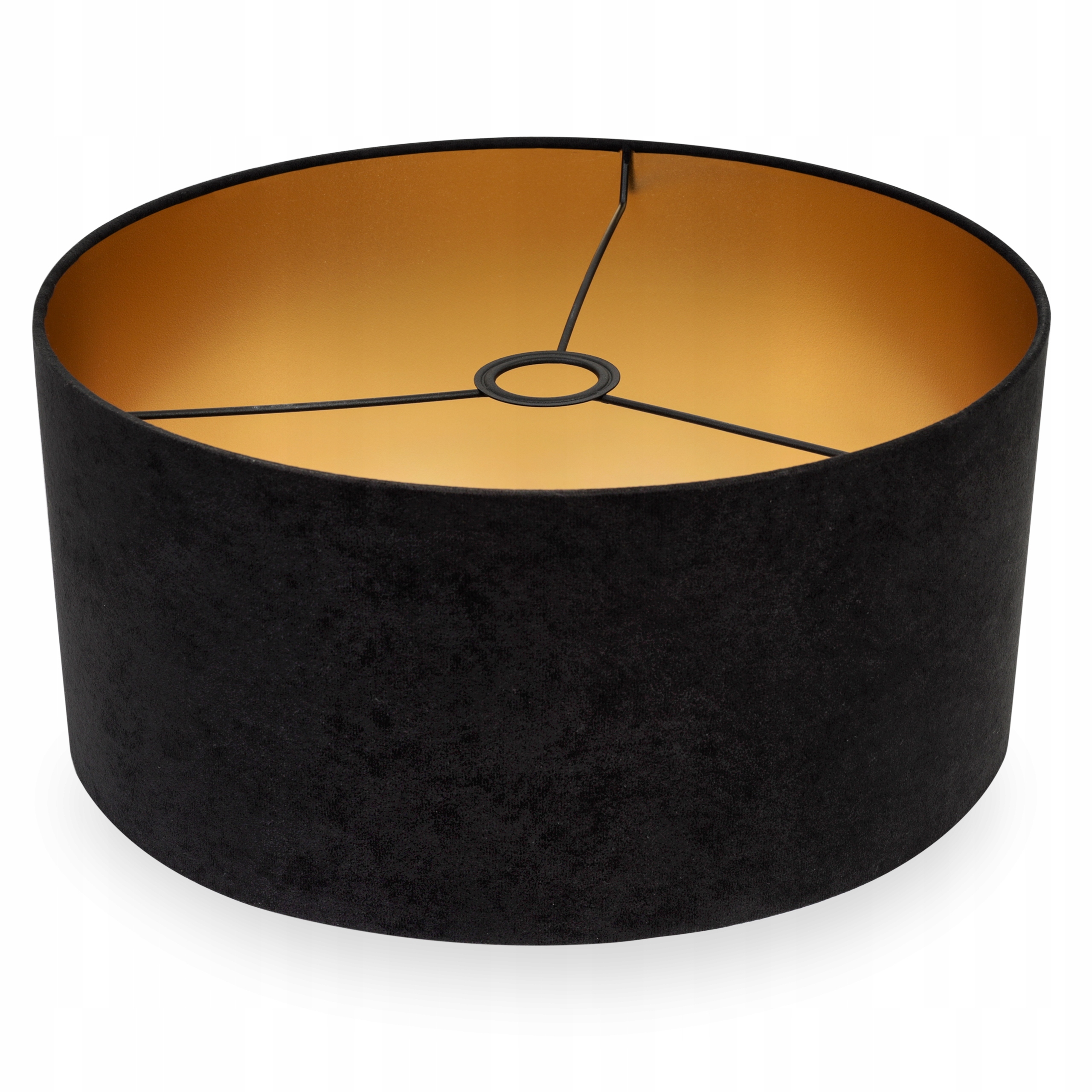 

Nowoczesny Abażur Złoty Welur 40 cm