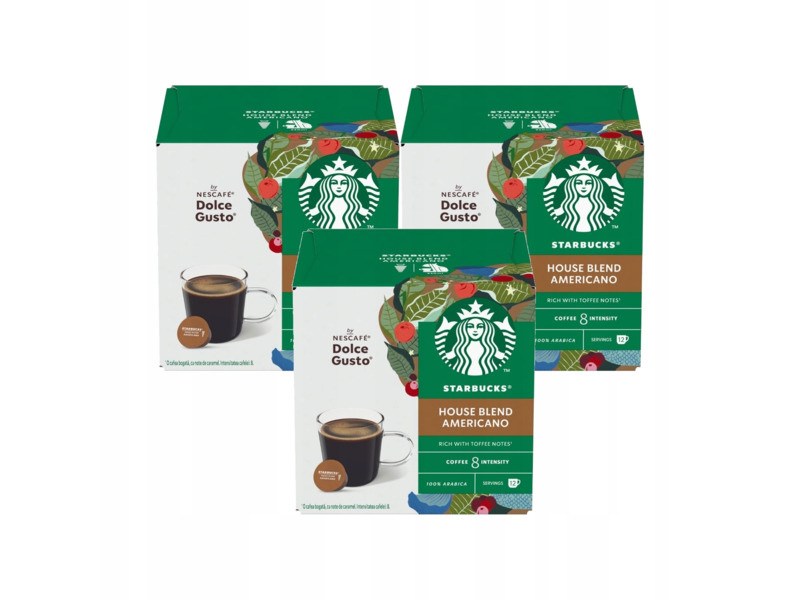 Kapsułki Starbucks Dolce Gusto House Blend 3x 12szt