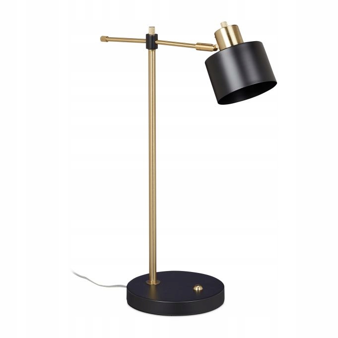 Retro stolná lampa čierna & zlatá relaxdays