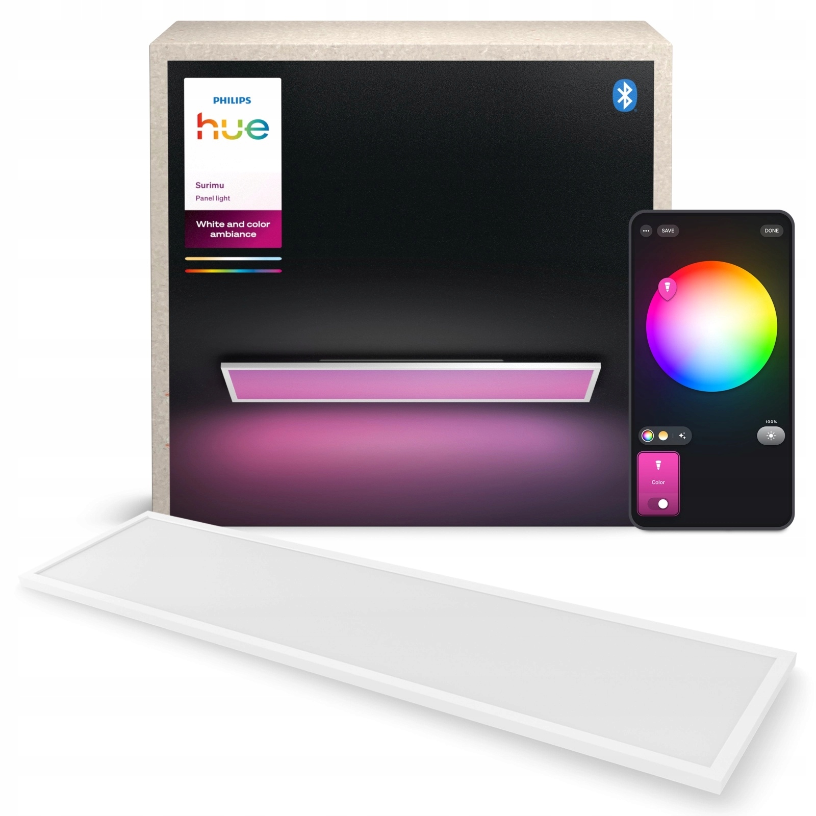 Led panel Stropní Svítidlo 120x30 White and Color Ambiance Surimu Philips Hue