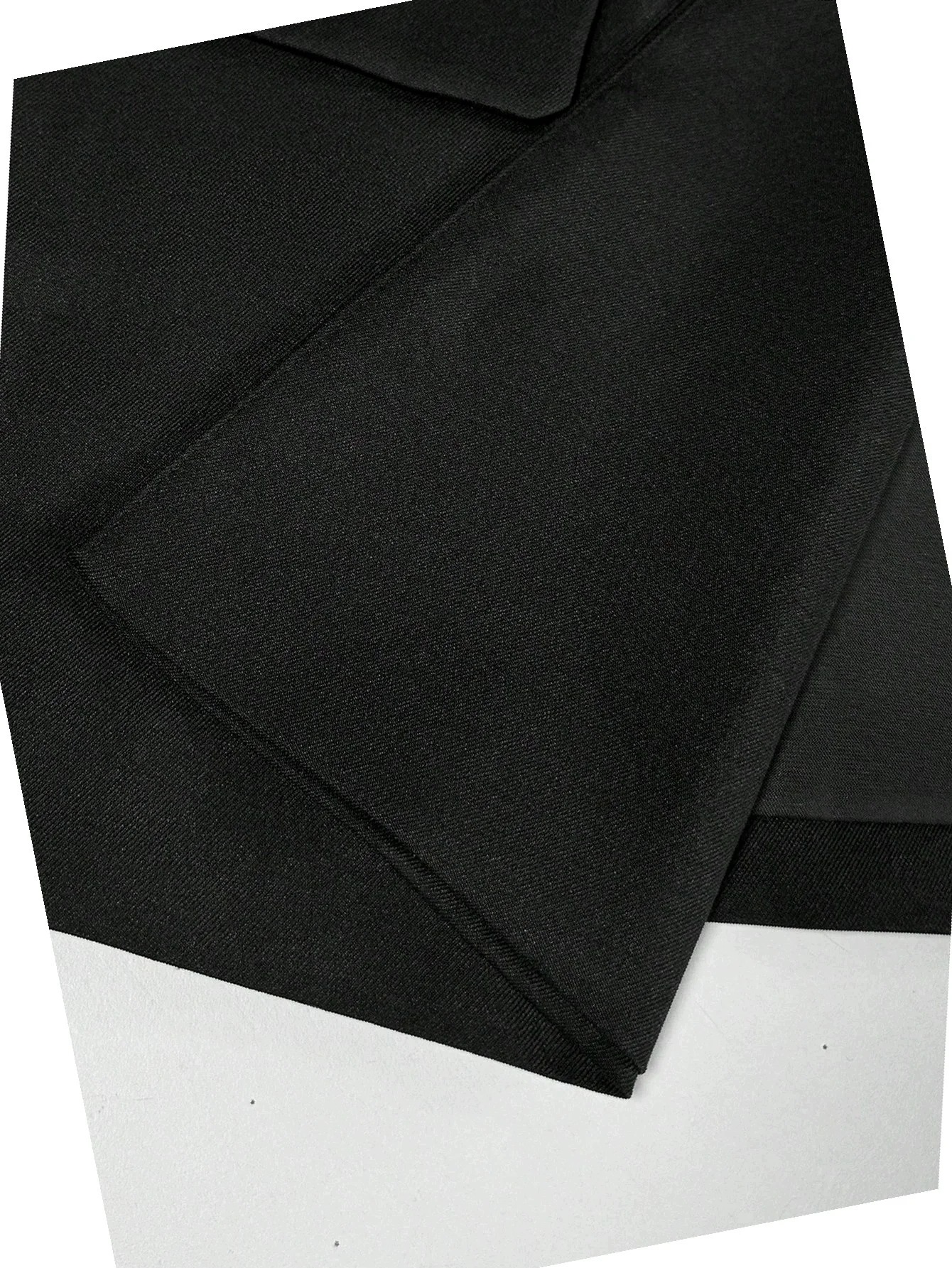 Elegantní dvouřadý oblek Černý Pánský Sako oblek Kalhoty S