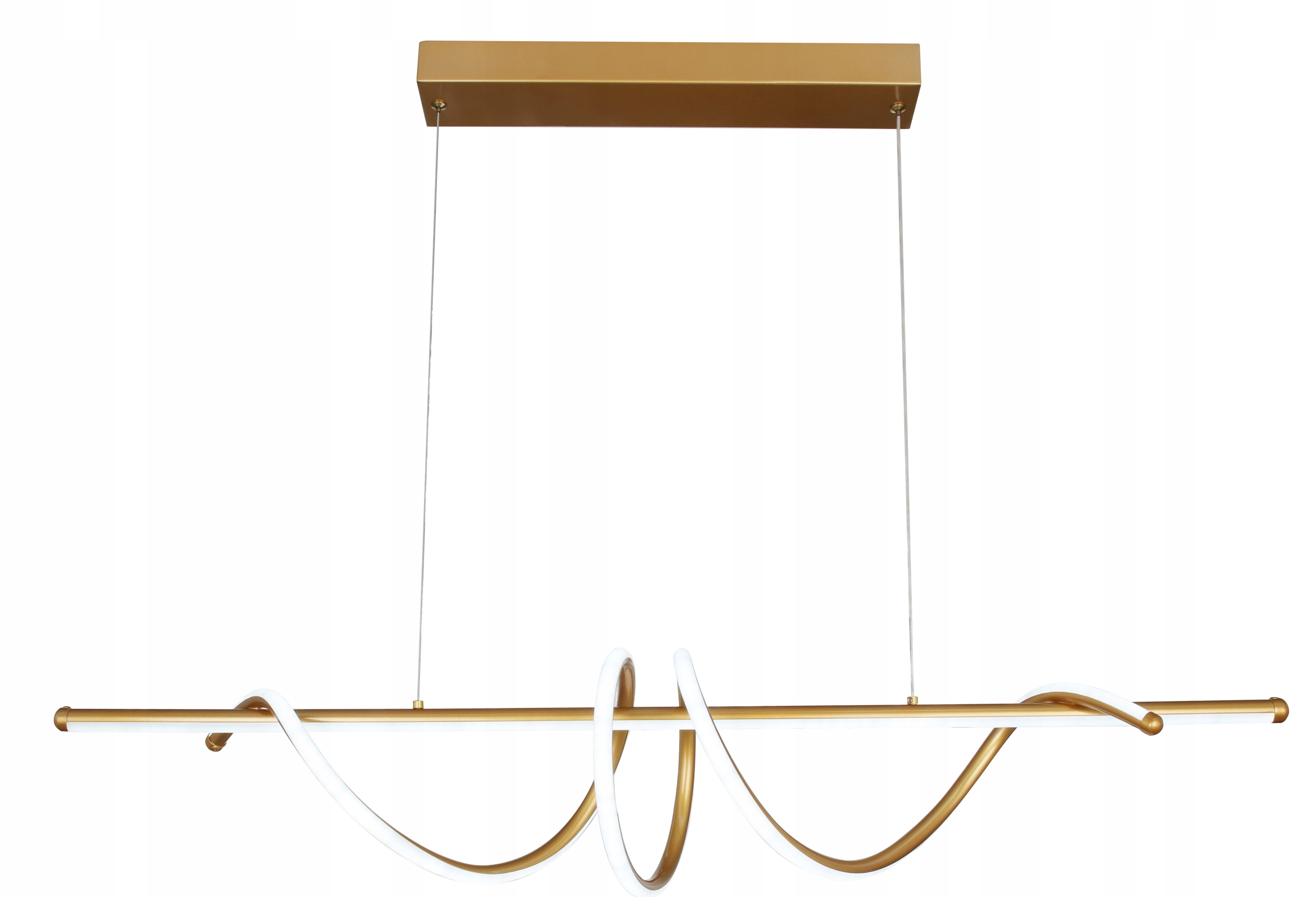 Lampa Led sufitowa wisząca Eko Żyrandol Led nowoczesna Pilot Złota