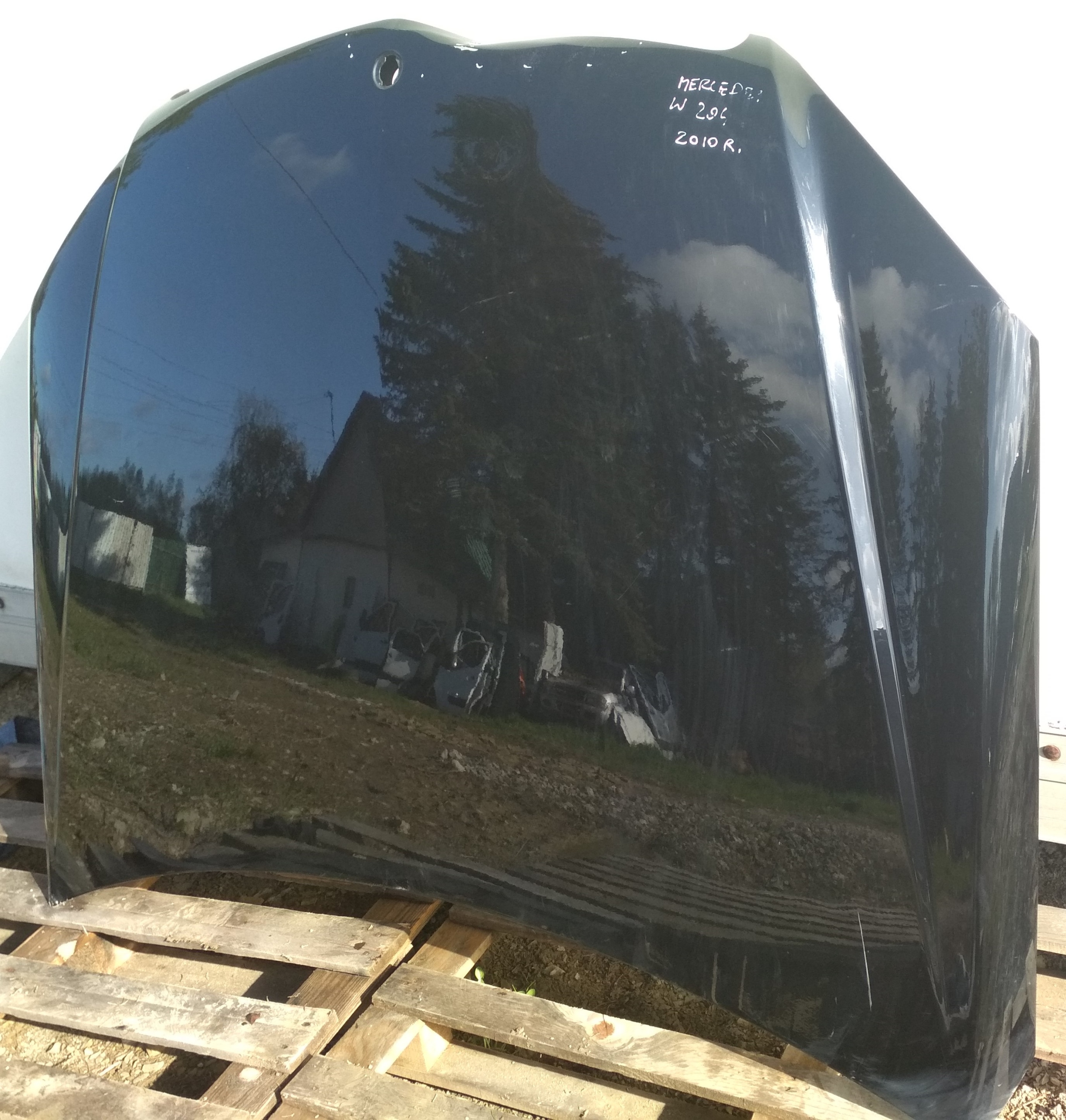MERCEDES C W204 bonnet black