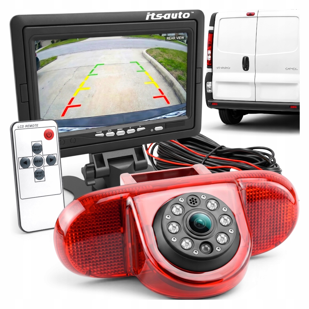 Cúvacia kamera v stope a obrazovka Renault Trafic Opel Vivaro Sada 2001-2014