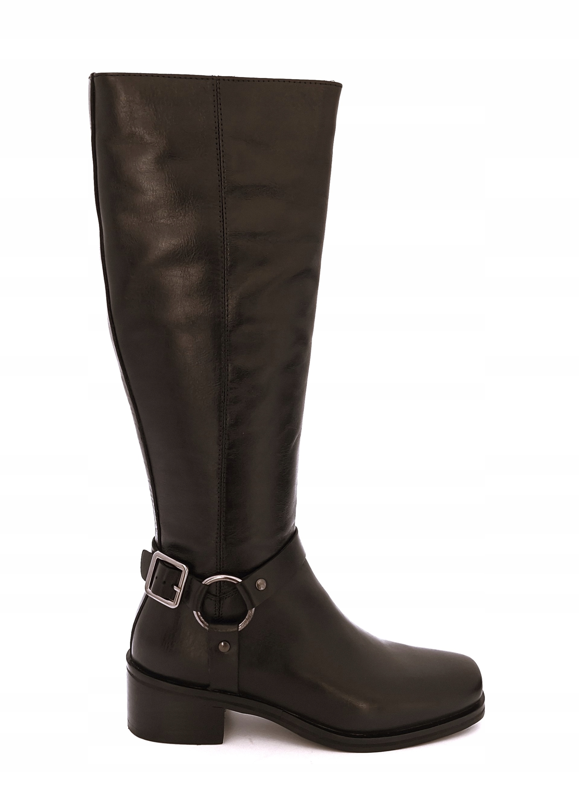 Černé dámské kožené jezdecké kozačky Jorge Oliveira 852 r36
