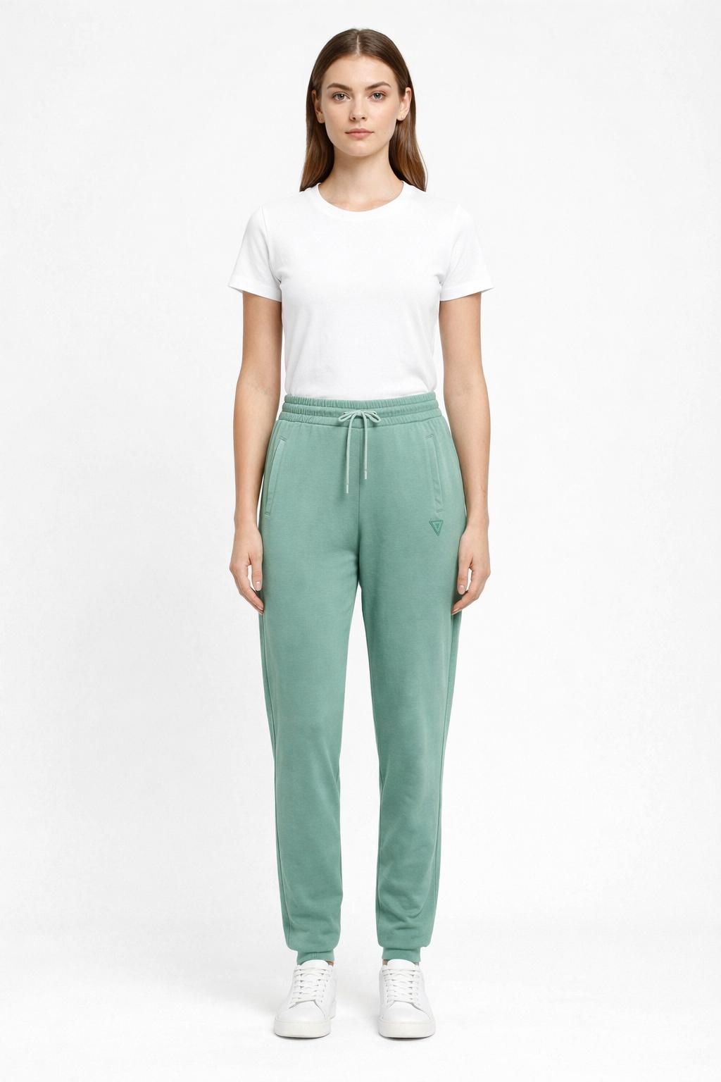 Guess Zelené Tepláky S Elastickým Páskem A Logem M