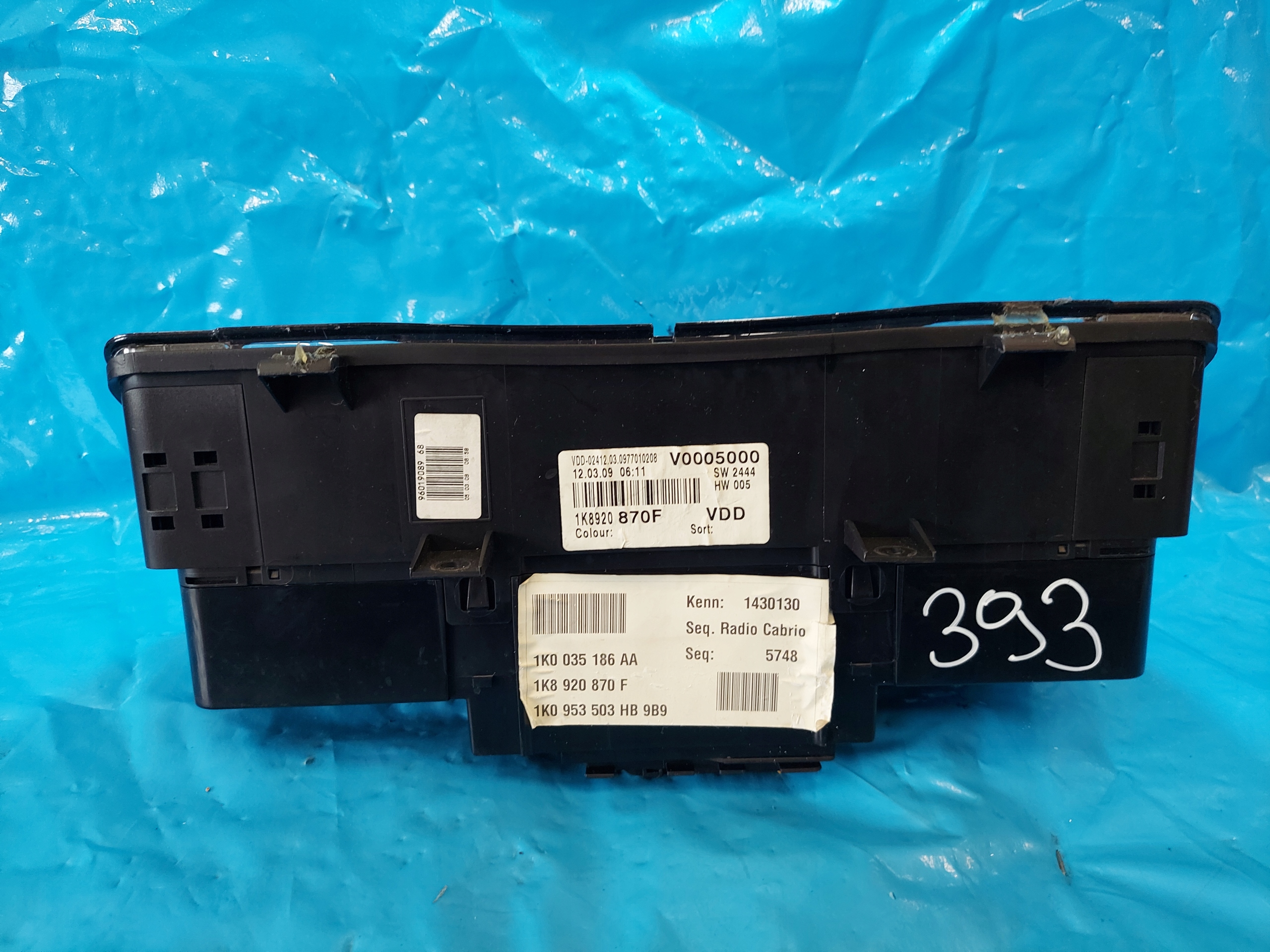 dials clock VW SCIROCCO 1.4 TFSI 1K0035186AA