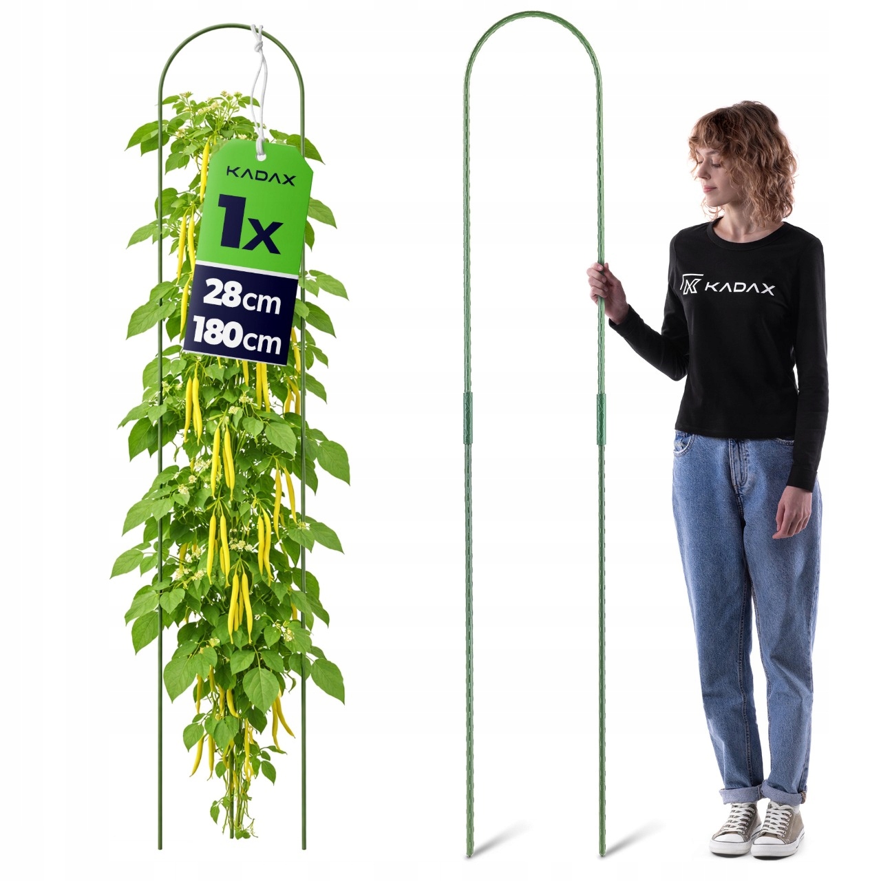 1 SZT PODPORA DO ROŚLIN 180 cm ŁUKOWA OGRODOWA POMIDORÓW KWIATÓW METALOWA