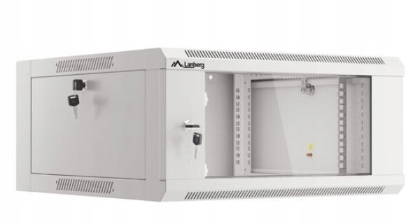 Lanberg Szafa instalacyjna Rack wisząca 19 cali 4U 600 szara WFFA-5604-10S