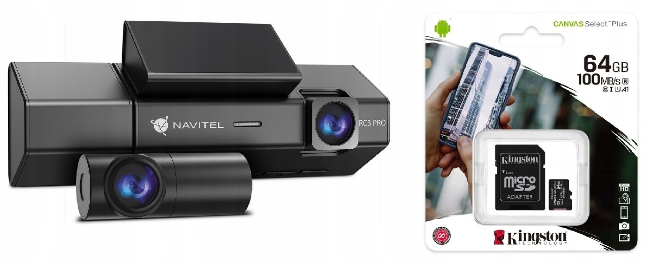 Navitel RC3 Pro Automobilový rekordér Gps kamera 64 Gb