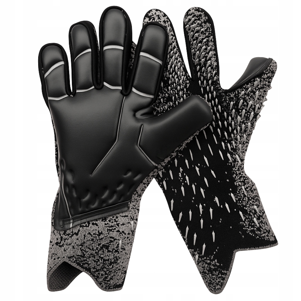 Rękawice Bramkarskie Dla Dzieci Dorosłych Rozmiar 8 Profesjonalne Czarne