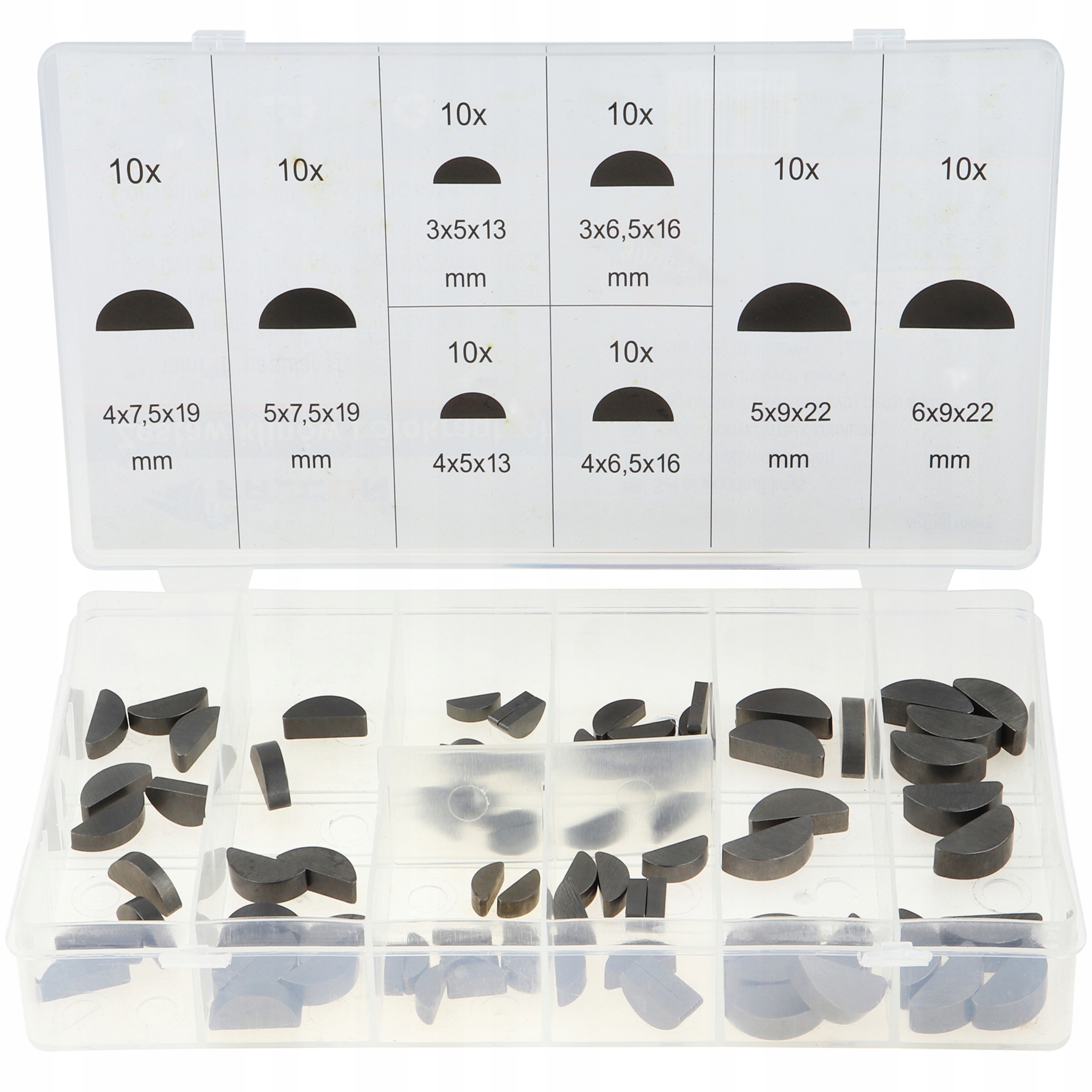 ZESTAW WPUSTÓW CZÓŁENKOWYCH KLINÓW PÓŁOKRĄGŁYCH KLIN 80 EL.