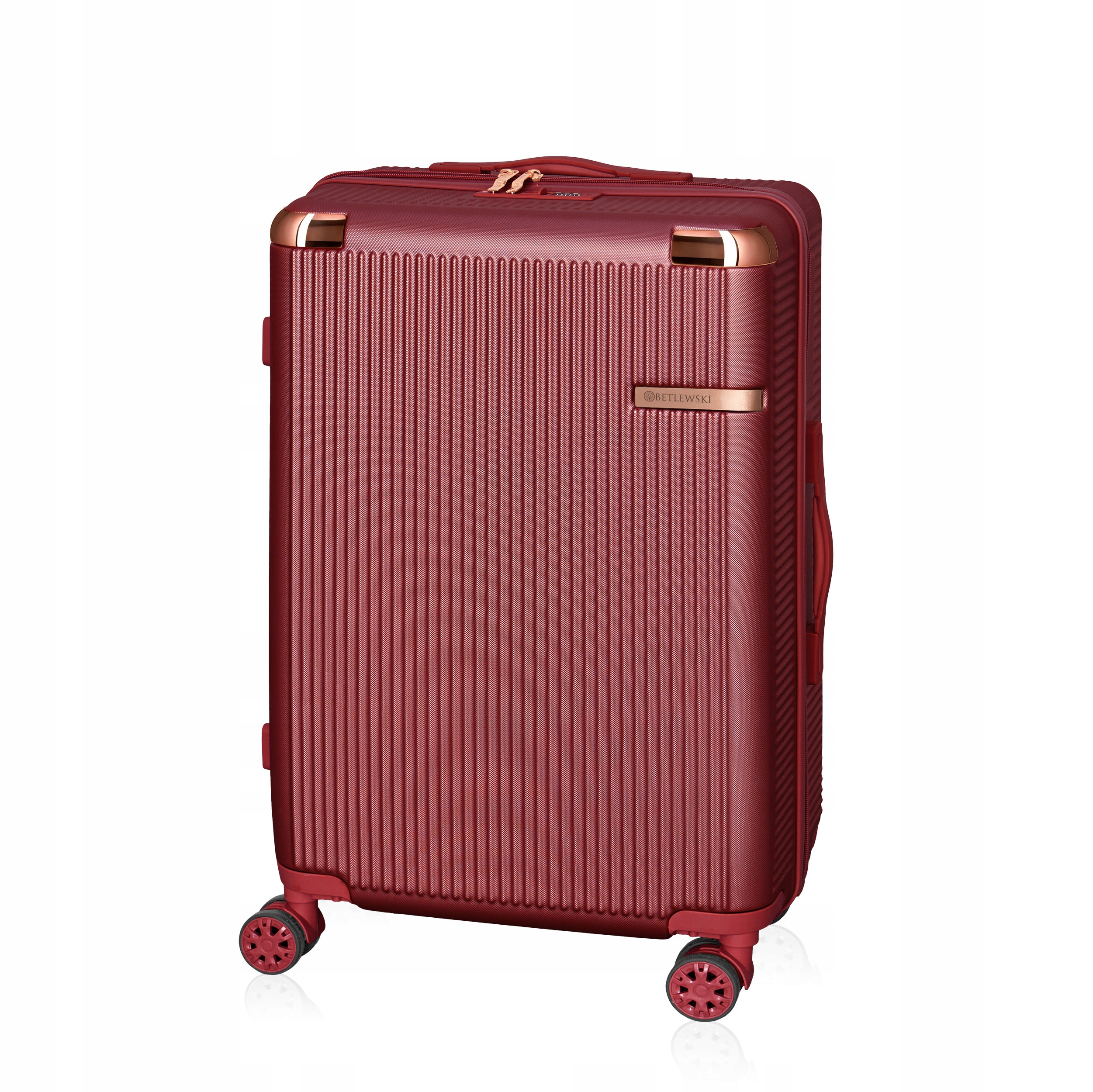 Betlewski Walizka Podróżna średnia pojemna na wakacje na kółeczkach stylowa