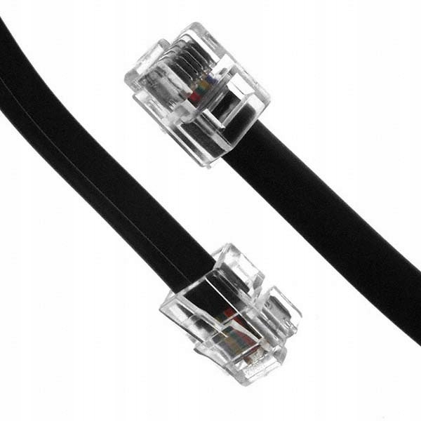 Kabel telefoniczny KVTD060641 do Adsl 6 m czarny