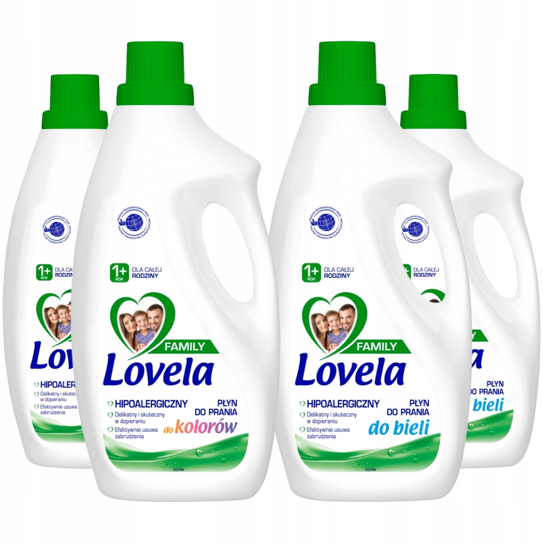 Levně Lovela Family Sada Tekutý prací prostředek Barva Bílá 7,4l