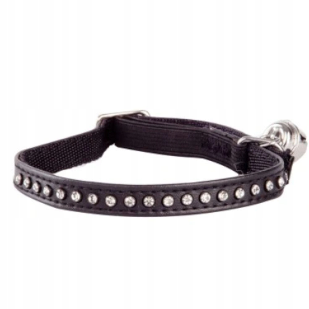 

Obroża dla Kota Czarna Glamour z cyrkoniami