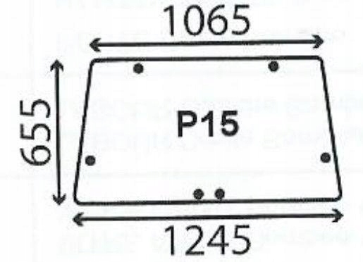 čelní sklo pro traktor Ford řady 30 zadní 81875338