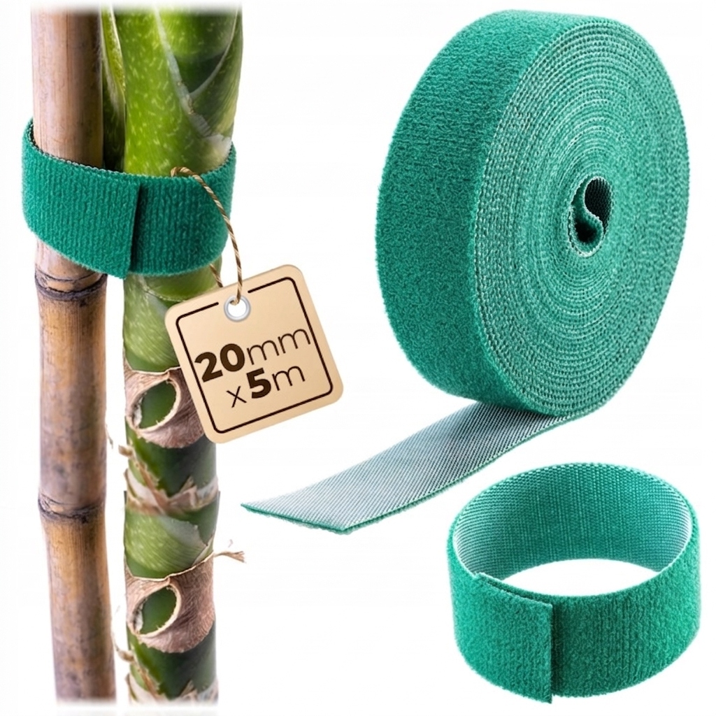 TAŚMA RZEP DO KWIATÓW POMIDORÓW 500 cm WIĄZANIA ROŚLIN KRZEWÓW DRZEWEK 5m