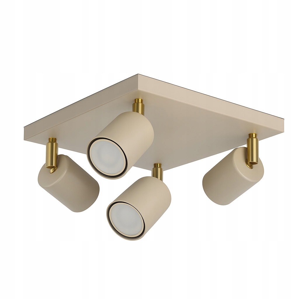 Lampa Sufitowa Żyrandol Plafon Beżowa Gray Beige GU10 Led 856-AG4 Regulowan